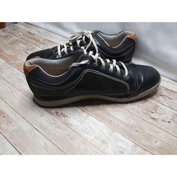 FOOTJOY GOLF CONTOUR CASUAL Mens 11M Black Leather Lace Up Spikeless Shoes 54244 main image 8